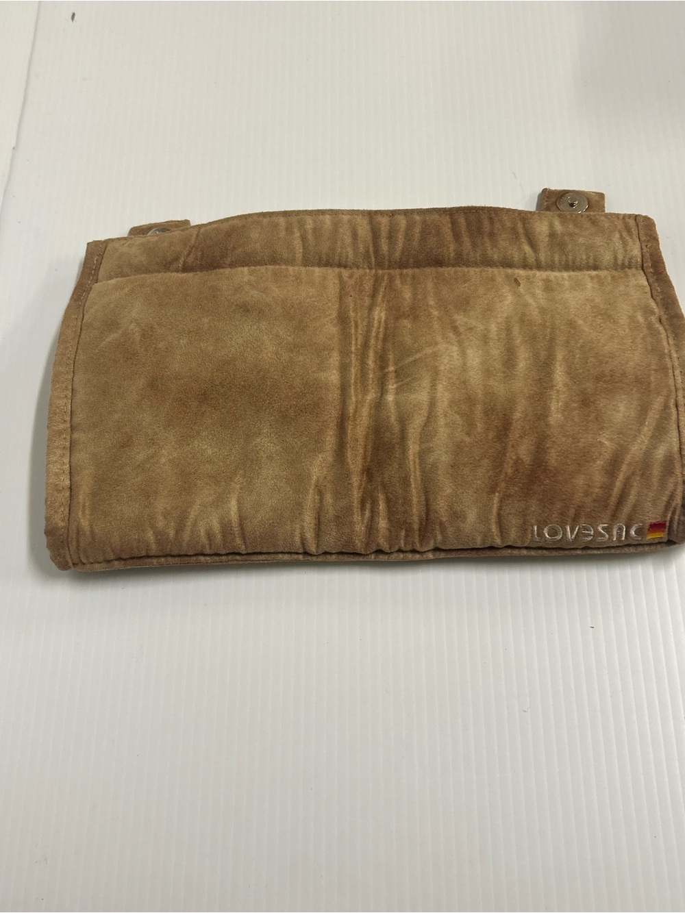 Lovesac Sodasac Brown  Tan Couch Cup Holder Soda Sac 13" love sac love sac